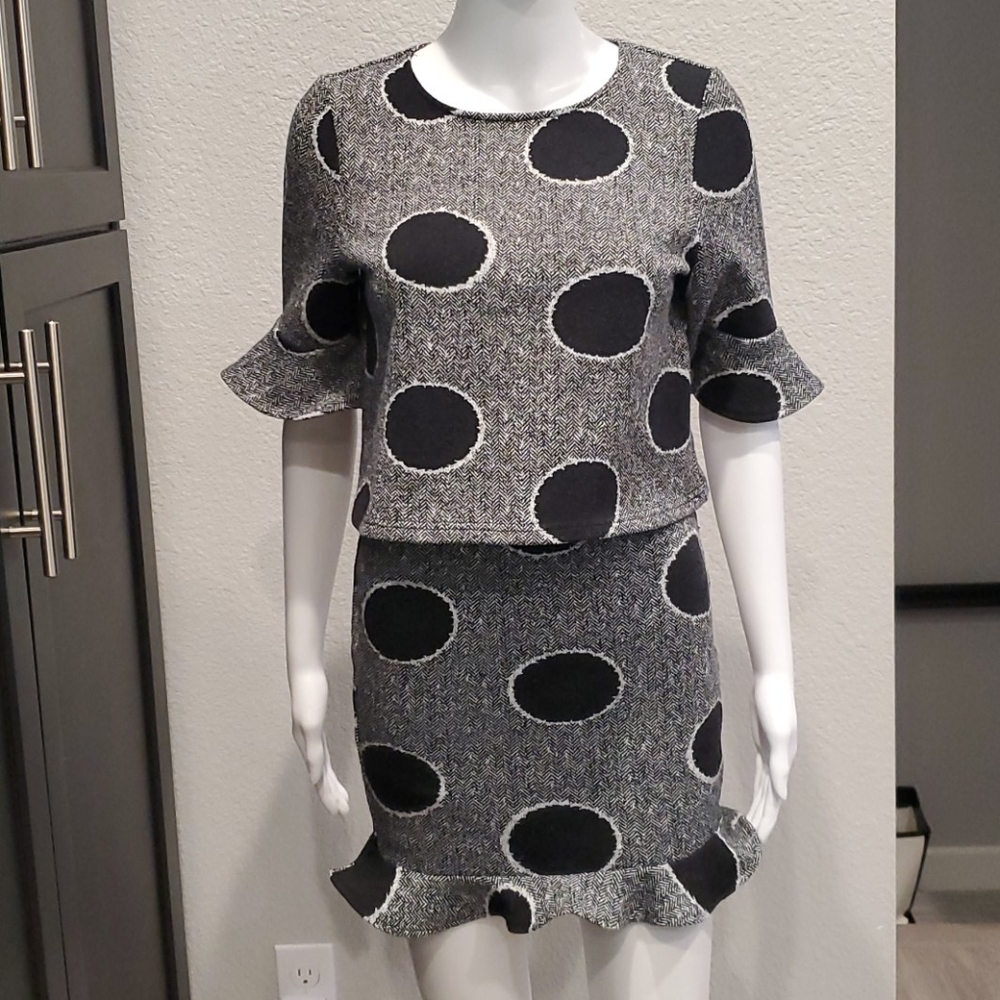 Dotted skirt and top